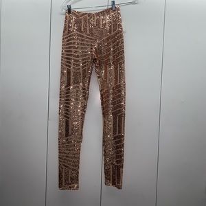 Rose Gold Sparkly Pants